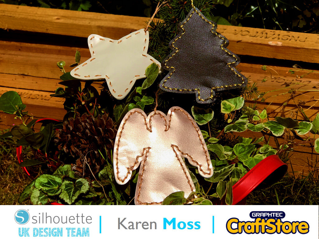 silhouette uk blog - karen moss - leatherette chirstmas decorations - main