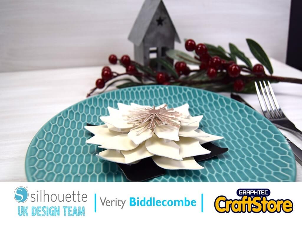silhouette uk blog - verity biddlecombe - christmas table poinsettia decoration - cover