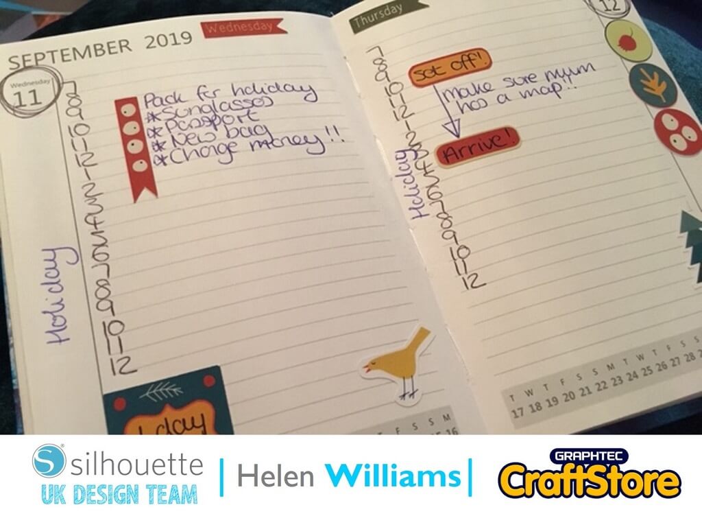 silhouette uk blog - helen williams - autumn planner stickers - sticker paper - cover