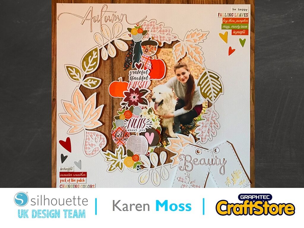 silhouette uk blog - karen moss - autumn adhesive card - cardstock - cover