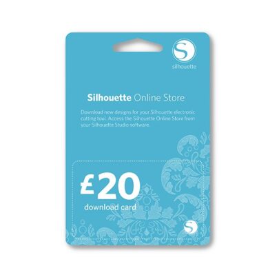 silhouette £20 design download card